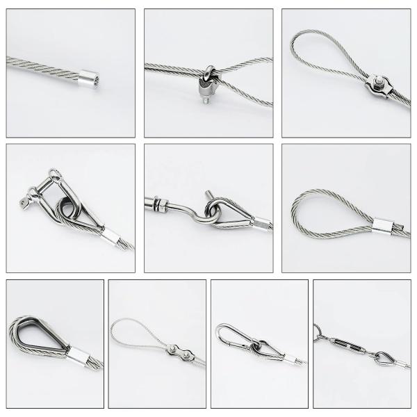 200ft 304 acero inoxidable cable de alambre cuerda de resistencia cable para ropa línea de alambres patio al aire libre artesanía trellis alambre 0.8mm