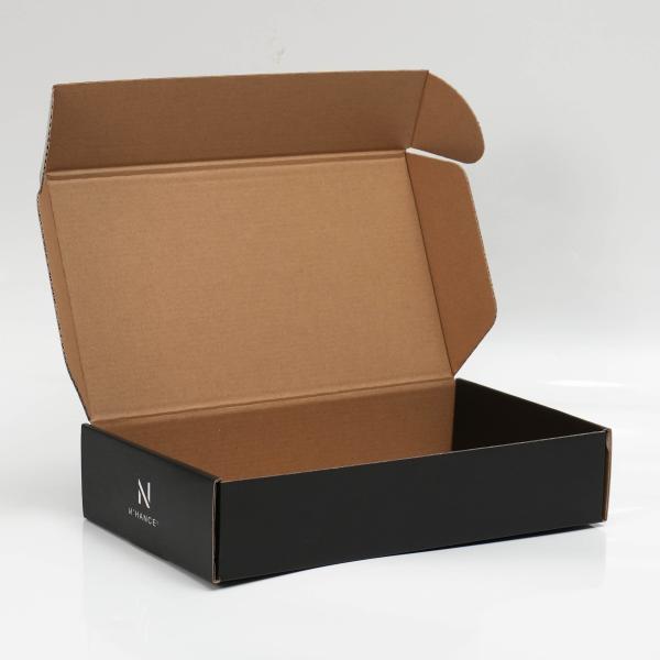 Custom Recyclable Luxury Folding Mailing Corrugated Paper Boxes for Shipping Dress Underwear Shirt Apparel Recycled Materials