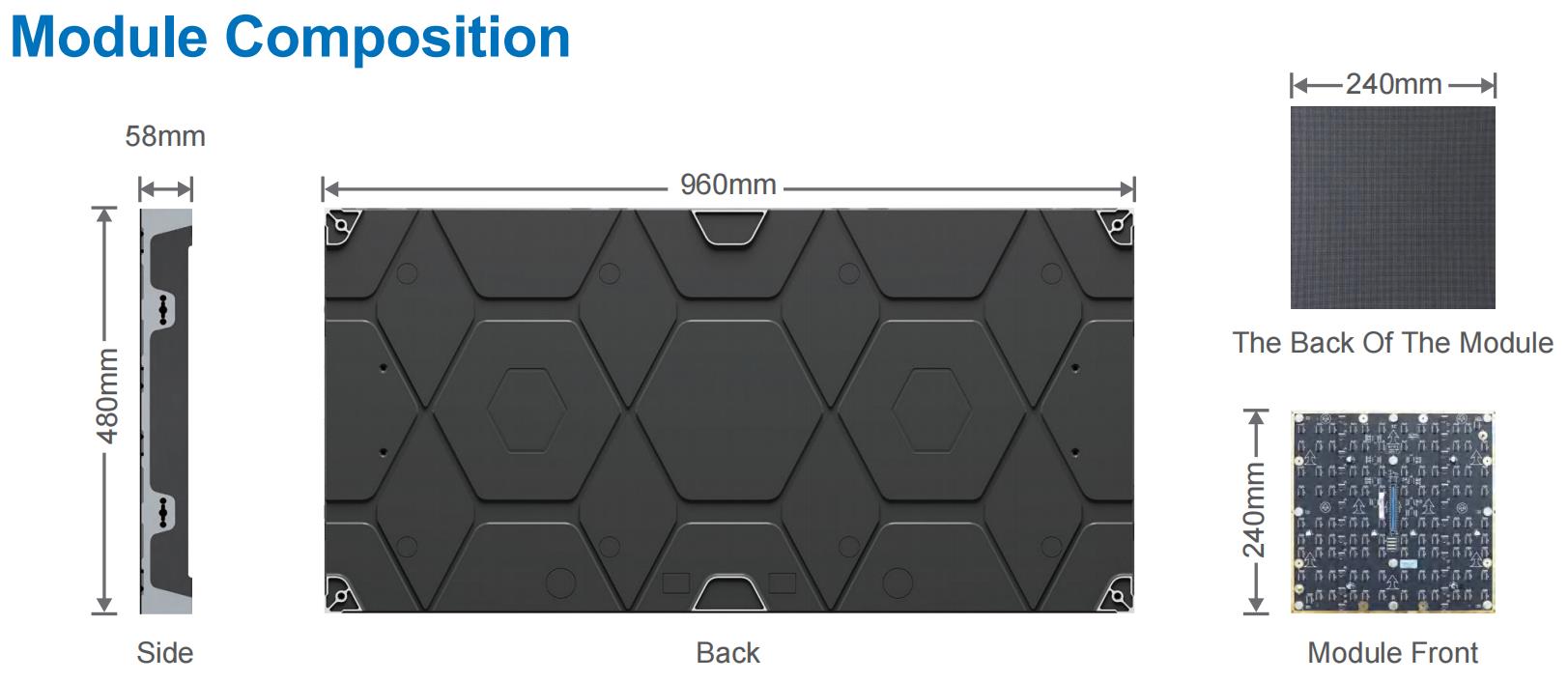960x480 мм HD LED дисплей, P1.2mm P1.5mm P1.8mm LED видеостенный экран