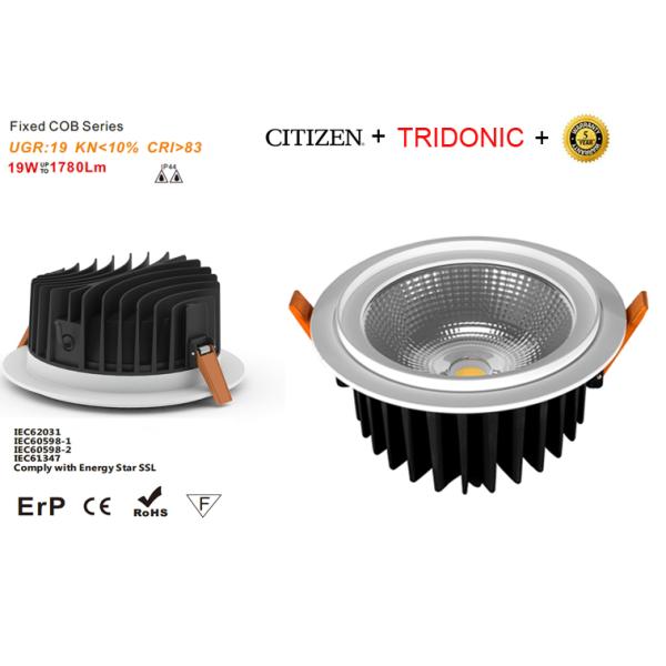 CE Approval COB LED Down Light 19 WATT 1780lm Traic Leading Dimmer 100LM/W