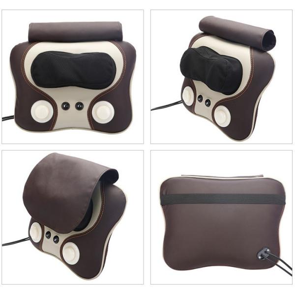 s Best White Shiatsu Infrared Heat Neck Kneading Massage Cushion with Long Battery Life