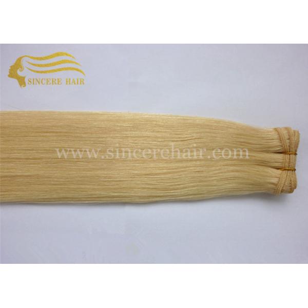 Top Quality 24 Inch Blonde #613 Remy Human Hair Weft Extensions For Sale Top Quality 24 Inch Blonde #613 Remy Human Hair Weft Extensions For Sale