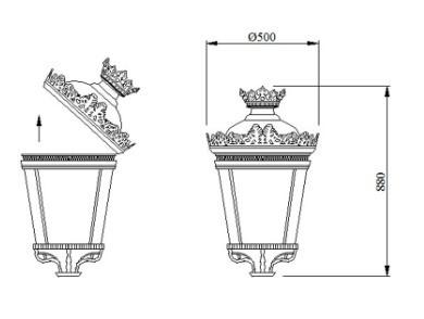 LED Pillar Lamp Lighting for Park Square Courtyard Gardens High Power 70W 100W 120W 150W