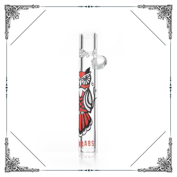 3 Inches Stickers Printed Chillums Hand Pipes Hand Blown Bongs