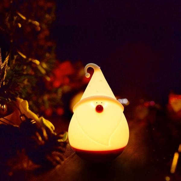 Рождественский свет для детей Лампа Милая лампа 16 цветов Нажимный силиконовый детский ночной свет USB перезаряжаемые детские ночные огни