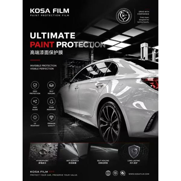 TPU Carbon Fiber Bright Color Ppf Film Anti Scratch Self Healing Car Paint Protection Film