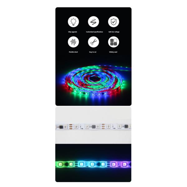 Адресованный RGB гибкий самоклеящийся световой лента 2811 Фантастический веревочный свет Ip65 Водостойкий линейный свет 10 мм