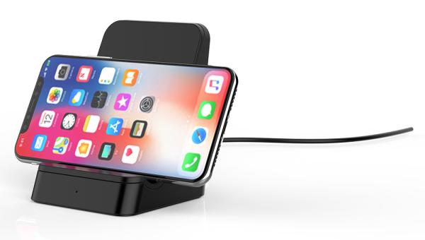 Oem Odm Standing Wireless Charger , 2 Coils Fast Charge Stand Micro Interface