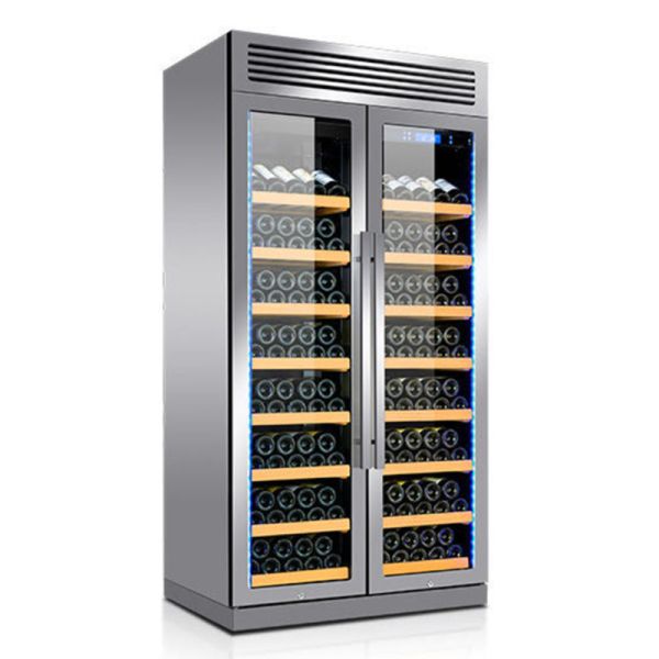 Wine Cooler Cabinet Stainless Steel Fridge with Digital Temperature Control Wine Cooler Cabinet Stainless Steel Fridge With Digital Temperature Control