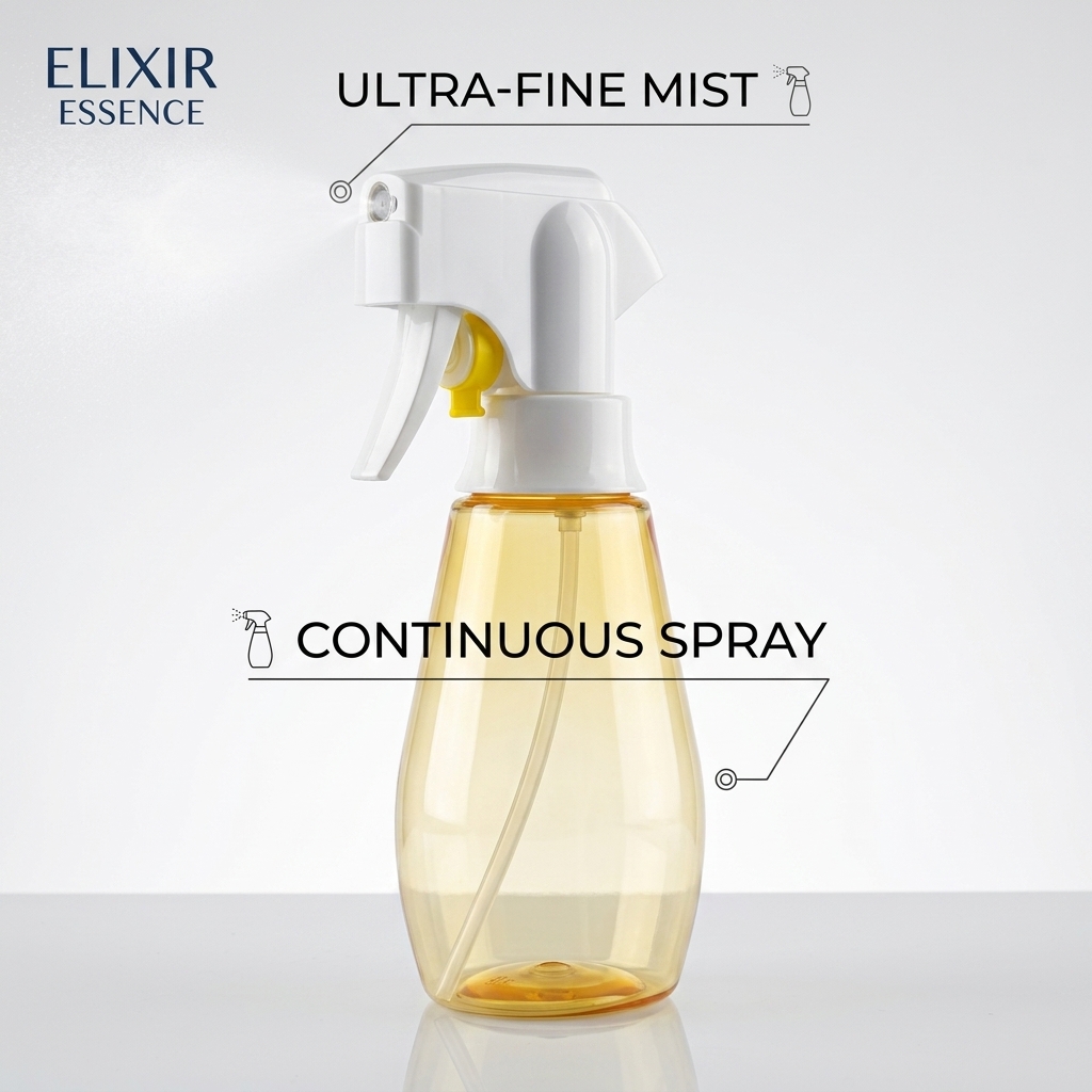 Makeup Setting Continuous Spray Bottle 200ml Ultra Fine Mist Empty PET Plastic Skincare Cosmetic Packaging