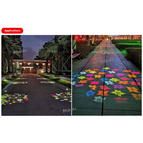 Nebula 200W LED Zoom Light Multiple Custom Gobo Christmas Pattern Logo Gobo Projector