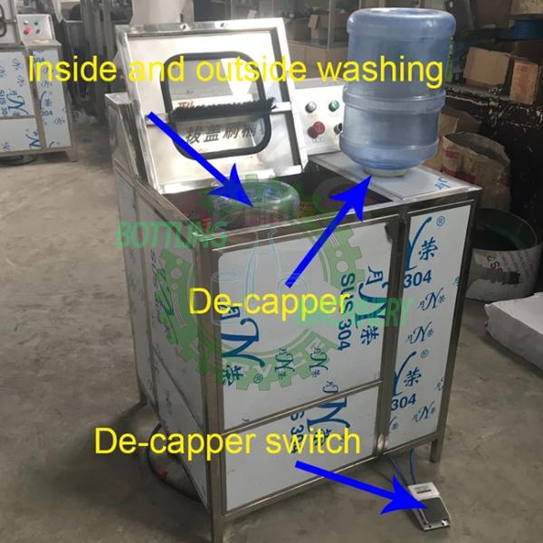 BS-1 Washer And De-Capper For 5 Gallon Water Bottling Machine