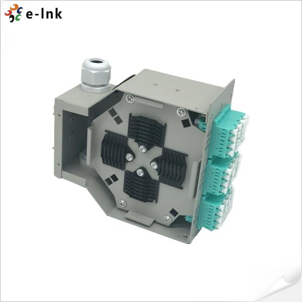 Panneau de patch de fibre monté sur quad-rail 12LC