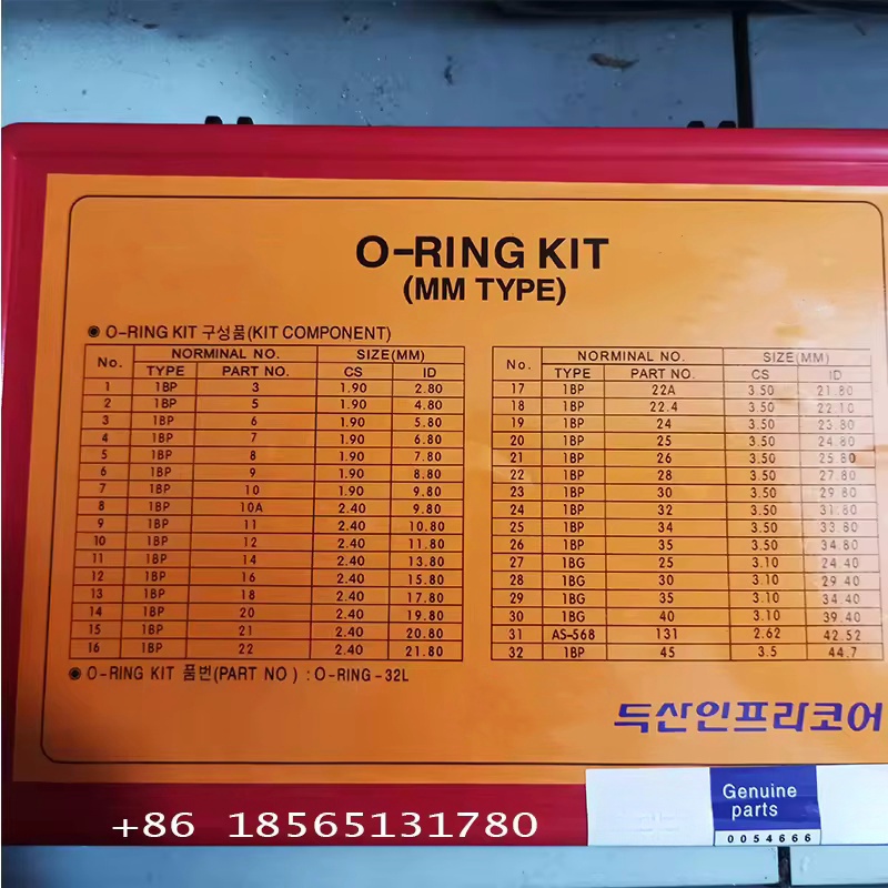 For Doosan Daewoo Excavator O-Ring Kit DX DH Rubber NBR 90 Sealing O-rings Nitrile Washer Rubber O ring Set Assortment Kit