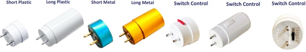 Plastic End Cap Glass Tube Light 17W 1200mm T8 LED Tubes with IP66 Rating and 125lm/w