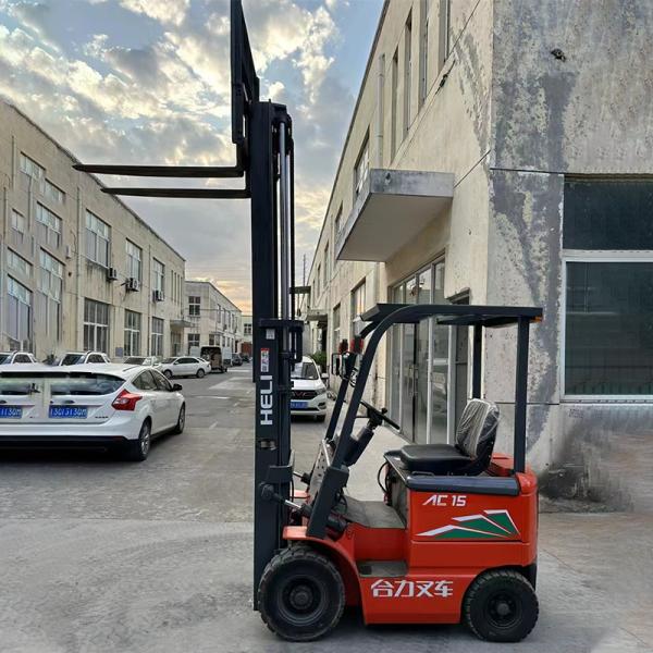 Hydraulic Service Brake 3m CPD15 1.5 Ton Heli Used Electric Forklift for Your Business
