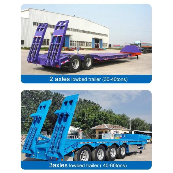 8.12.16 Tires Heavy Machinery Low Flat Trailer with 1 Year After-sales Service