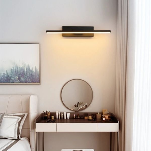 330° Rotatable LED Wall Light Minimalist black Bathroom Strip mirror front light(WH-MR-81)