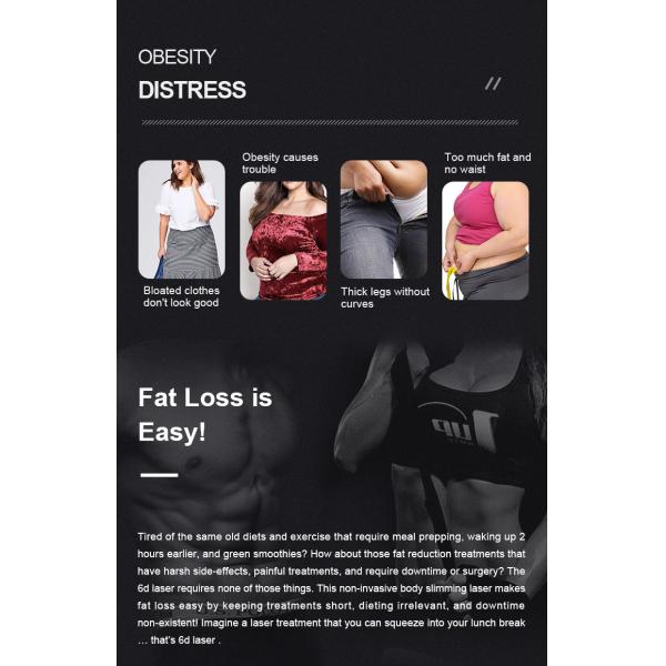 Dispositivo de escultura corporal no invasivo sin dolor Equipo de belleza láser de 635nm