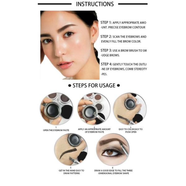 No Logo Eyebrows Makeup Products Waterproof Mineral Cream Eyebrow Gel MSDS Approval