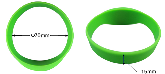 70Mm Diameter Small Waterproof 125KHz RFID Wristbands