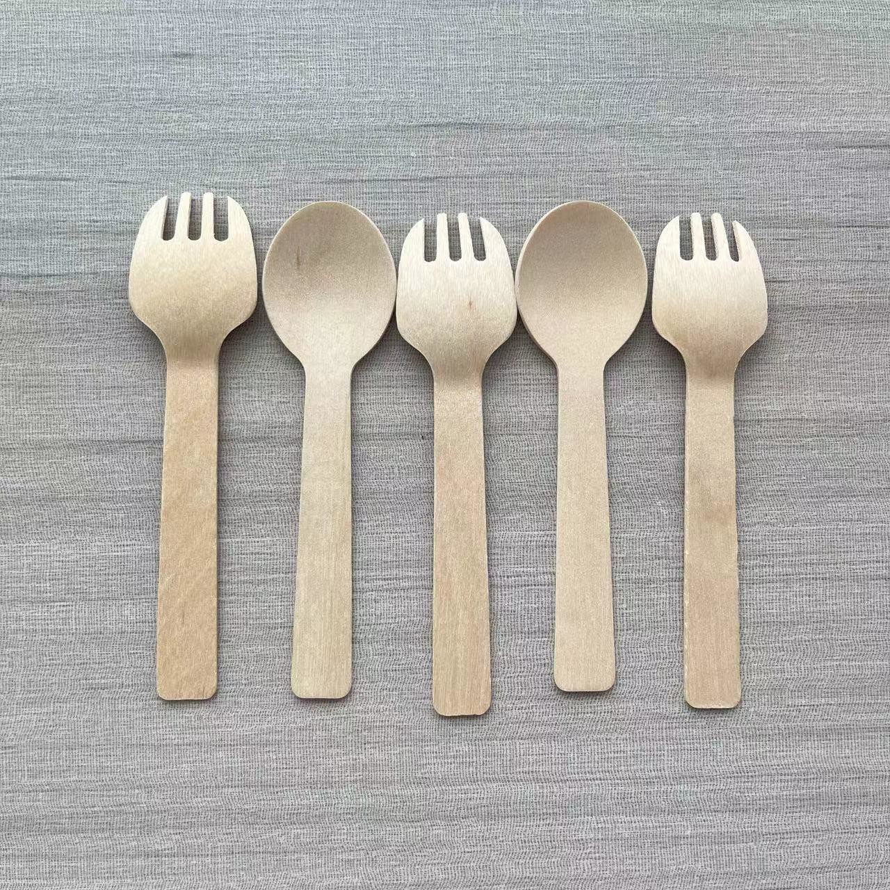 Package Size 100.00cm * 80.00cm * 60.00cm Natural Biodegradable Disposable Wooden Cutlery