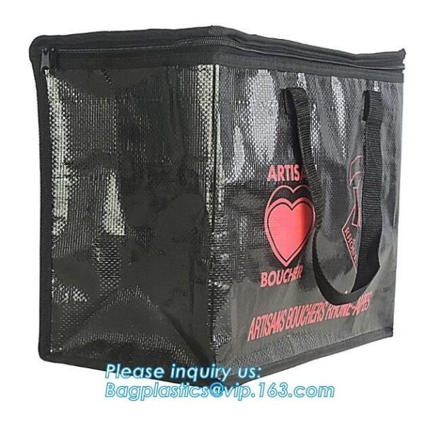 Non-woven laminated thermal insulation cooler bag,custom logo disposable aluminium foil insulation cooler bag BAGEASE