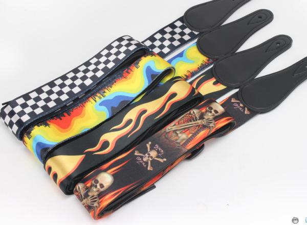 120-180 Cm Classic Personalised Guitar Strap Dye Sublimation Printed Logo