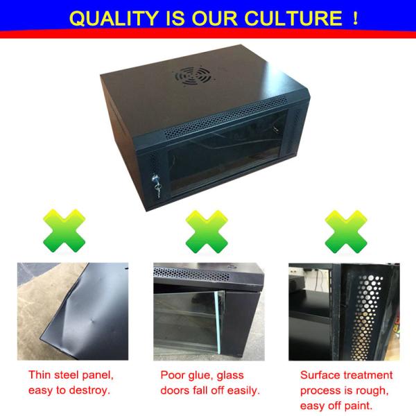 Dustproof 4u Rack Cabinet Compatible , Universal  Wall Mounted Comms Cabinet with glass door in CIXI