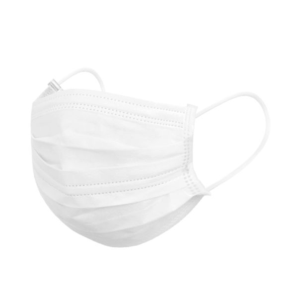 Hubei Haixin Non Woven Double Nasal Stripe Masks 3Ply White Face Mask Customized Logo Surgical Disposable Facemask Wholesale