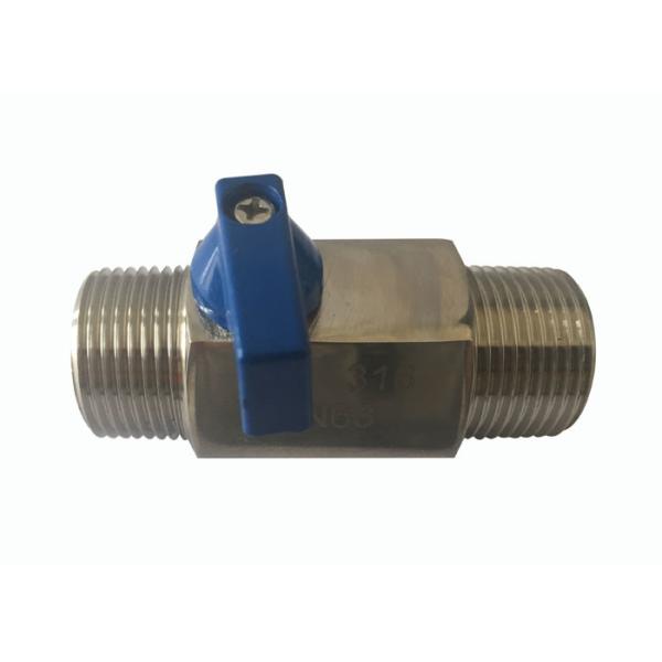 Mini Ball Valve Chrome Plated Pn63 Male Thread Stainless Steel Material