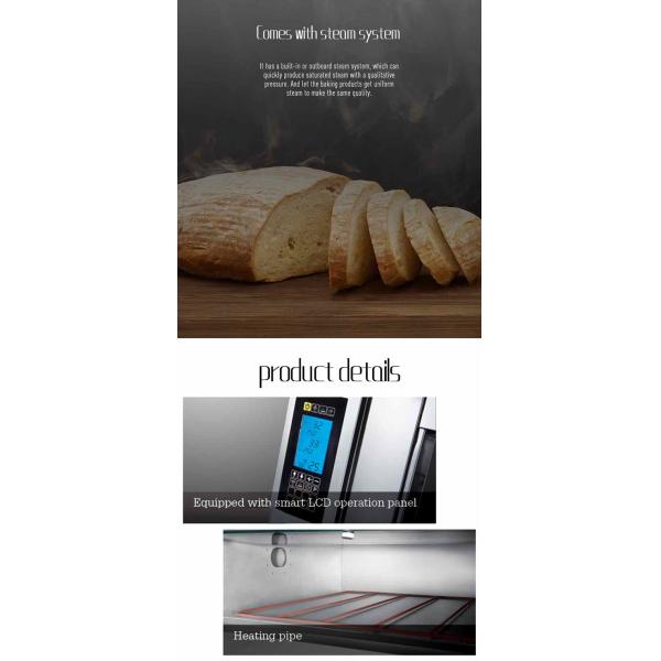 6 Plate Commercial Bakery Kitchen Equipment 3 Deck Oven LCD Intelligent Control