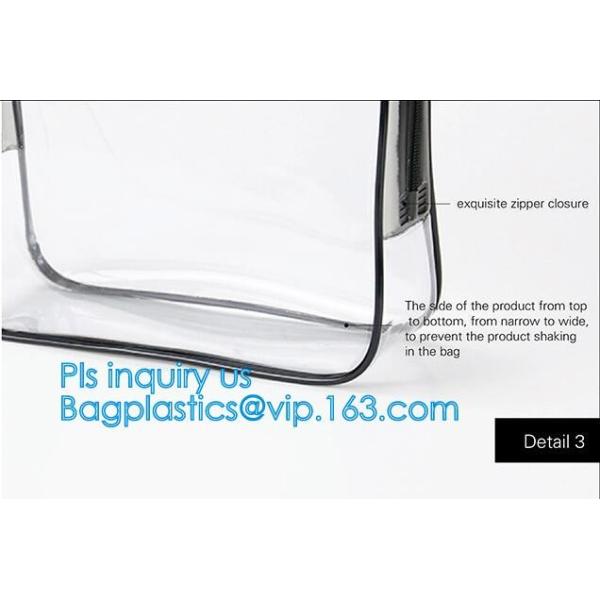Popular Iridescent Clear PVC Makeup Bag, custom logo printing clear pvc makeup Bag, portable cosmetics makeup bag, handl