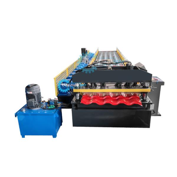 Rusia Diseño popular de techo de acero galvanizado Tejilla de fabricación de rollo máquina de moldeado