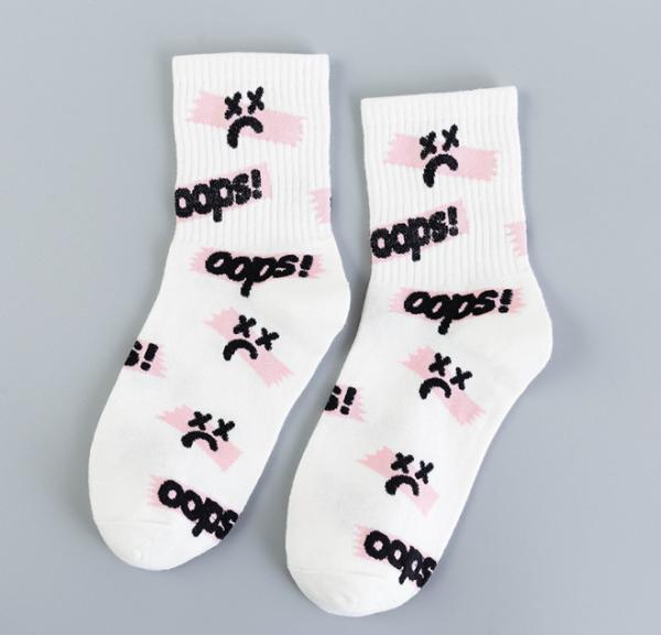 OEM Customized Logo Trendy Mens Socks With Jacquard / Printing / Embroidery Pattern