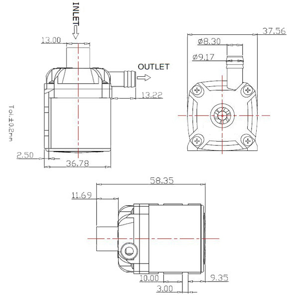 FLOWLEAP food grade dc water pump 12V brushless centrifugal pump for hot water 100℃ submersible pump KCP-30