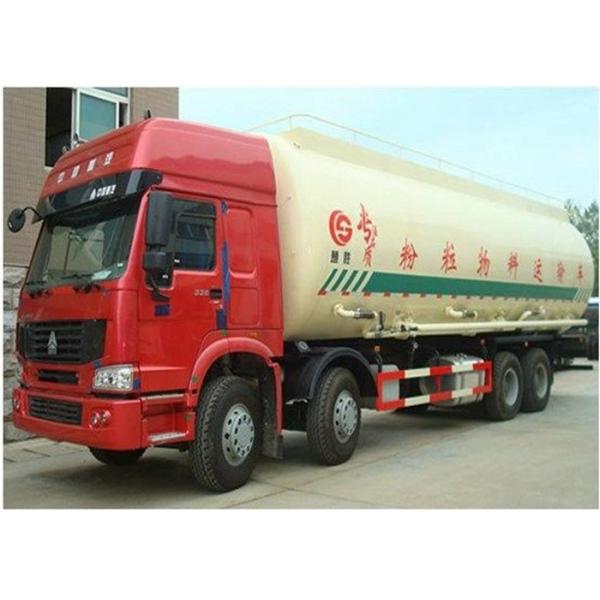 Howo 8x4 Dry Cement Truck , Reliable Cement Transport Truck Axle Optional