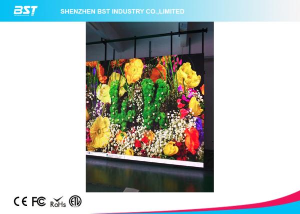 IP43 P5 interior SMD2121 que hacen publicidad de la pared video del LED defienden el gabinete delgado (>1200nits)