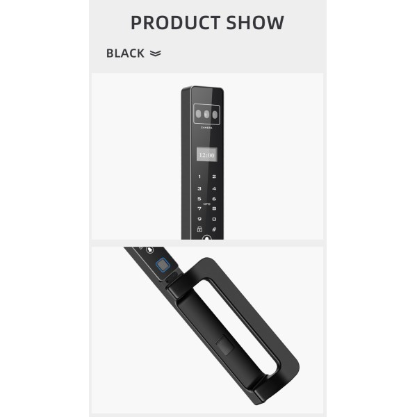 Face Recognition Fingerprint Lock 35MM Narrow Bezel Cell Phone Tuya Aluminum Door Code Lock Automatic Smart Door Locks
