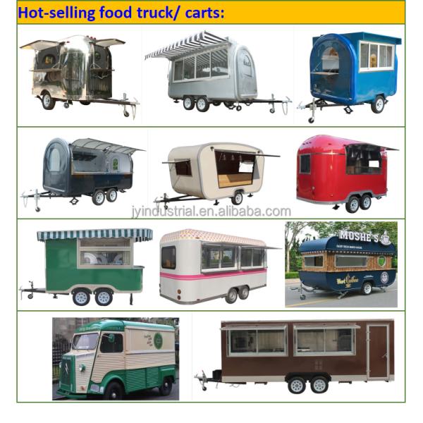 CE Approved 2 Wheels One Axle Food Truck/Trailer with Ice Beer and Mochi Ice Cream