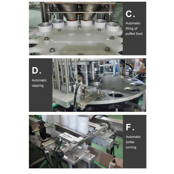 Multihead Weigher Snack Jar Filling Line For Crispy Snacks PET Container & Paper Tube Packaging