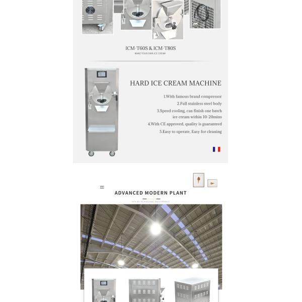 Brazilian Acai Freezer 90-120L/H Industrial Big Production Hard Ice Cream Machine / Batch Freezer / Gelato Machine