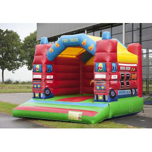 Fire truck PVC commercial bounce house combo for events inflatable bouncy house