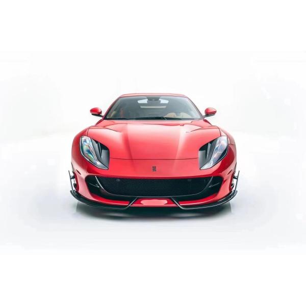 Para Ferrari 812 Kit de cuerpo de fibra de carbono 812 Moderado estilo MSY Kit de cuerpo de fibra de carbono de la cara del labio difusor spoiler