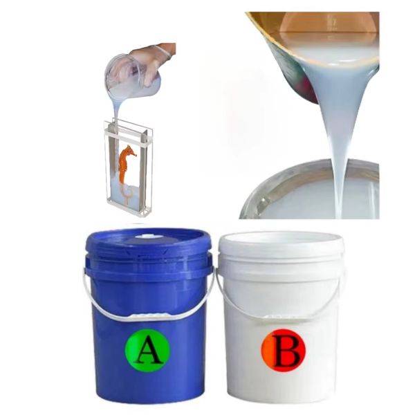 Gypsum Line Mold Silicone Rubber 1:1 Good Fluidity Liquid Silicone  Low Shrinkage Rate 0.1% For Cement Products