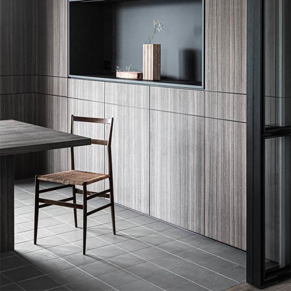Modular ODM Handleless Kitchen Cabinets Wood Veneer Kitchen Cabinets