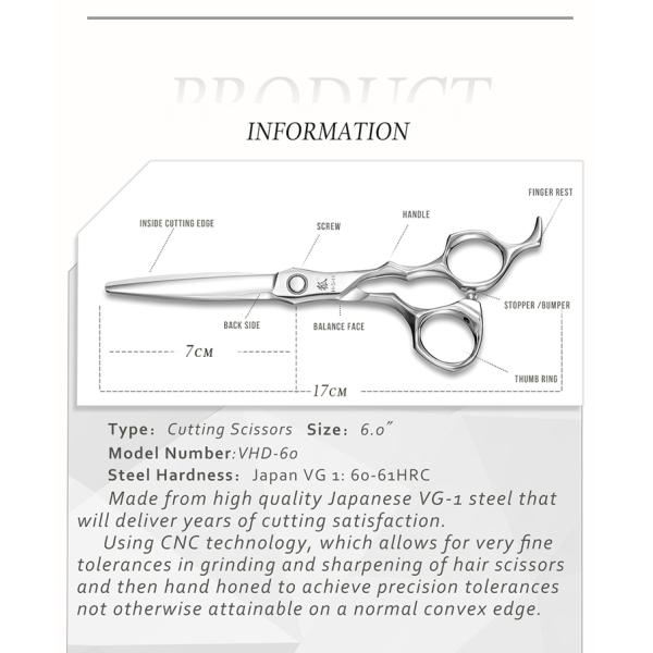Copper Gold Titanium Hair Scissors Customized Logo Convex Edge Smooth Handfeel