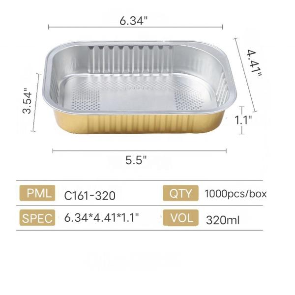 Round Gold Disposable Aluminum Foil Storage Food Container for Fresh and Tasty Meals