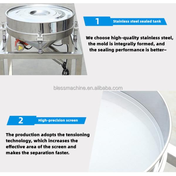 100-500kg/h Capacity Rotary Vibrating Sieve for Retail Coconut Flour Screening Machine