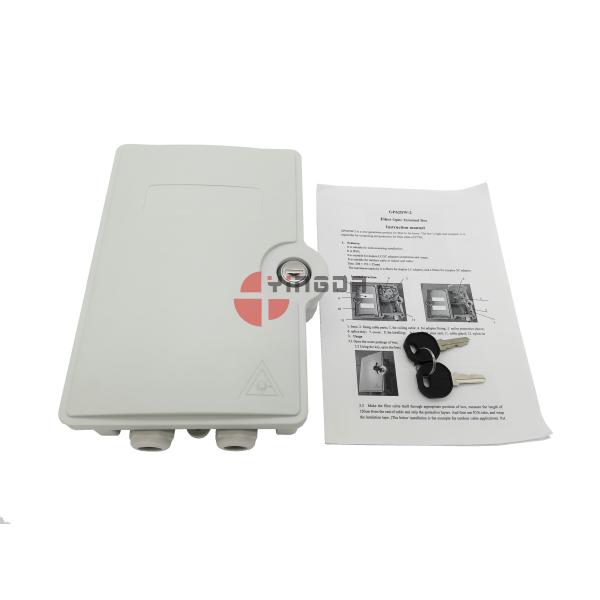 Nap Caja Terminal Fiber Optic Splitter Box Exterior Plastic Waterproof 2 Cable Glands